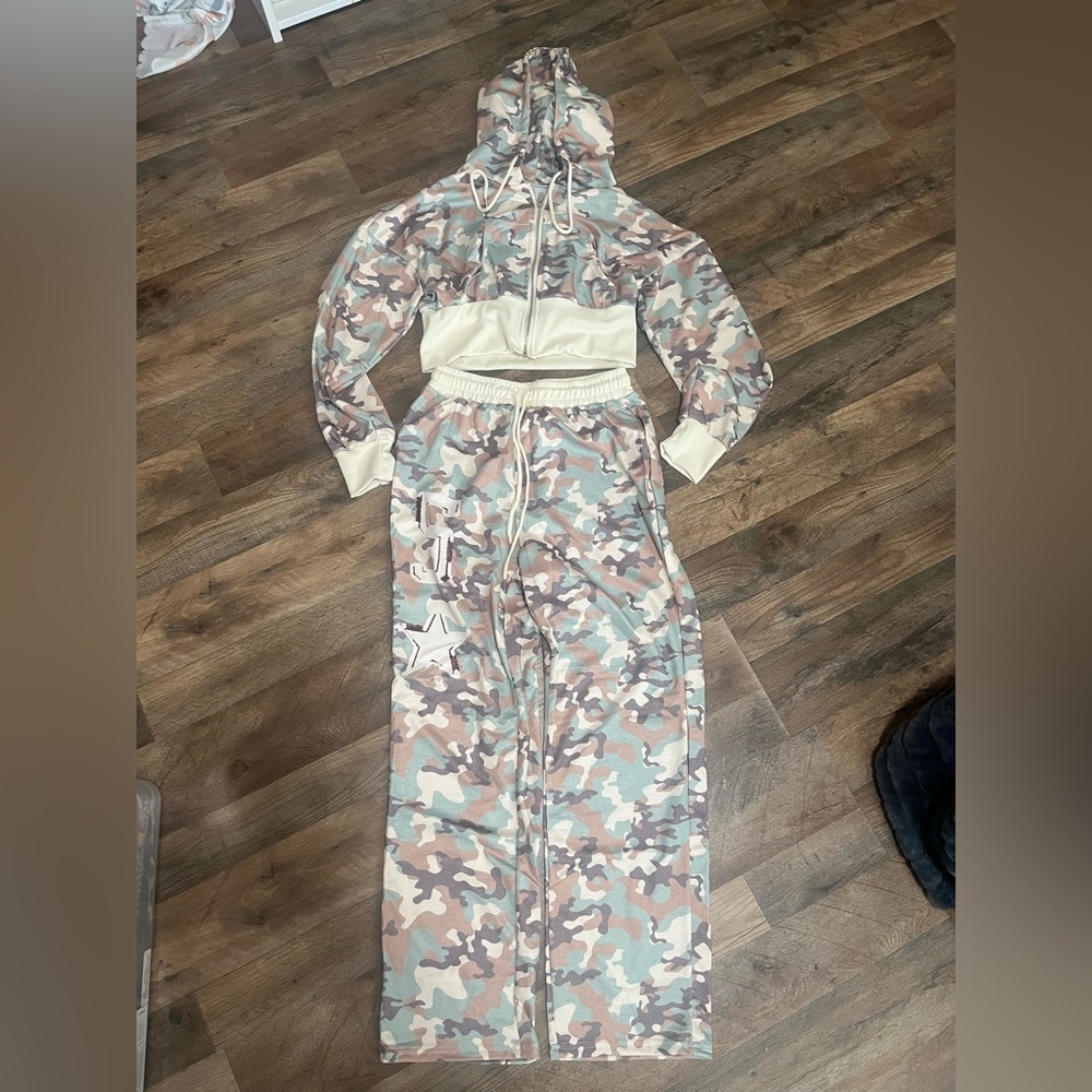 Camouflage Hoodie and Joggers Set